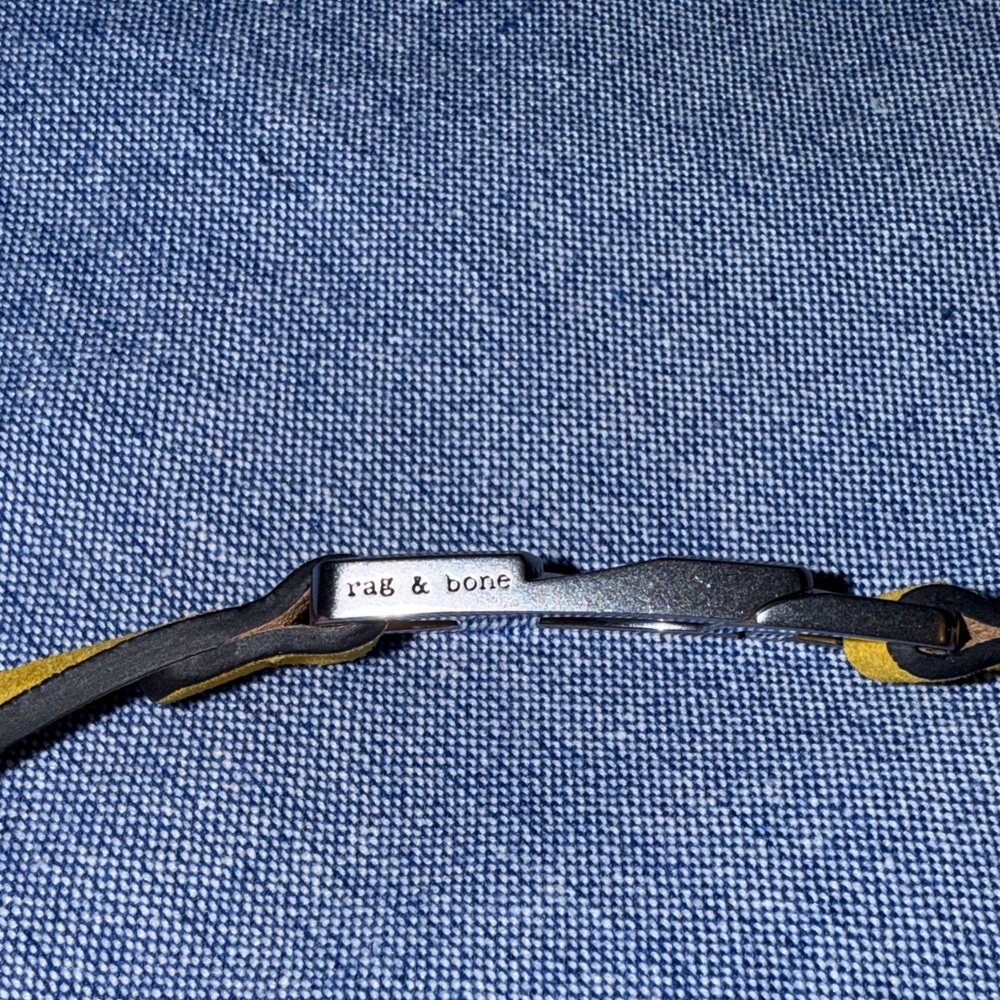 rag & bone Yellow Belt with Silver Buckle - Picture 3 of 4